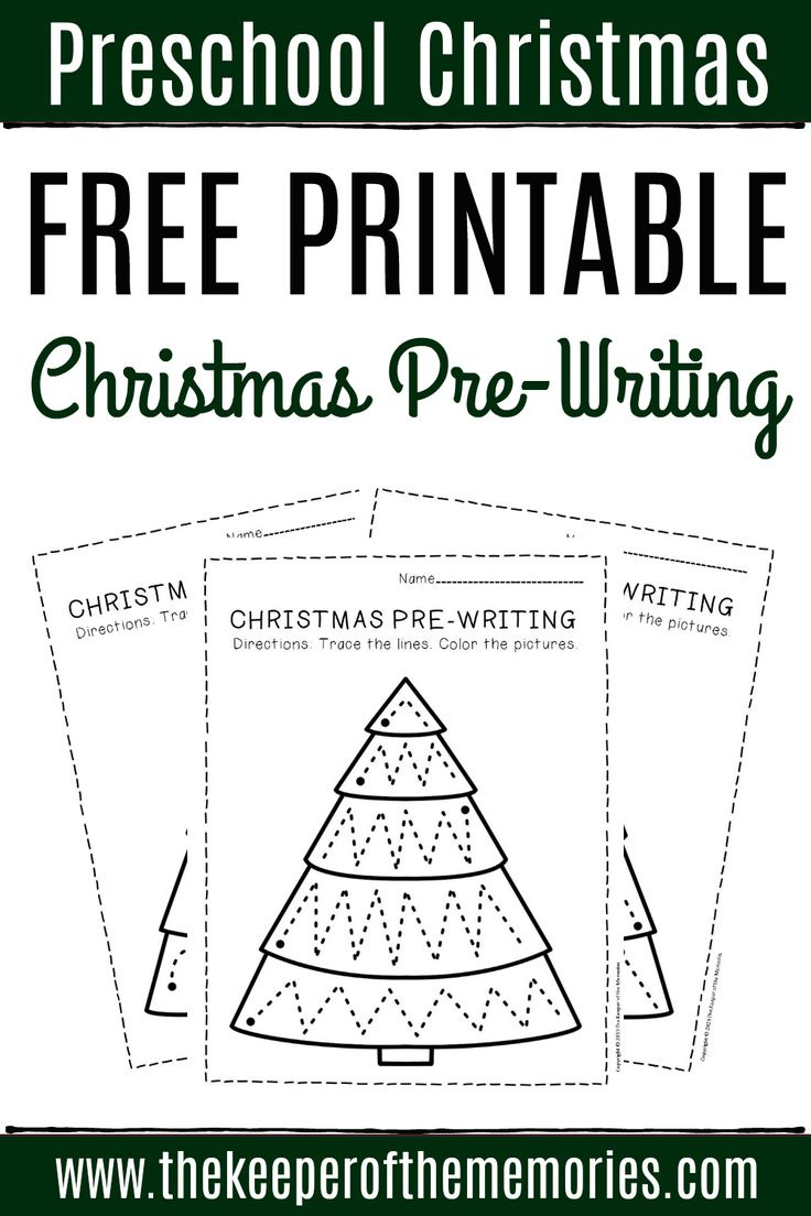 Free Printable Pre-Writing Christmas Preschool Worksheets regarding Free Printable Christmas Preschool Worksheets