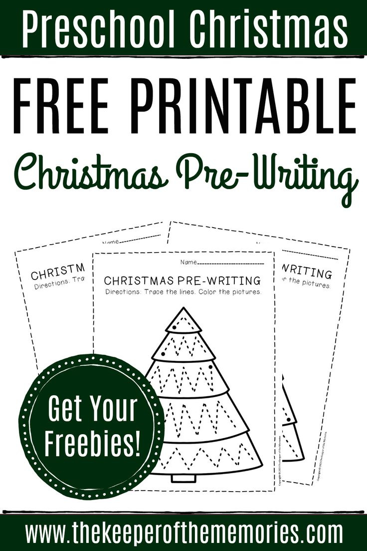 Free Printable Pre-Writing Christmas Preschool Worksheets within Preschool Christmas Printable Worksheets