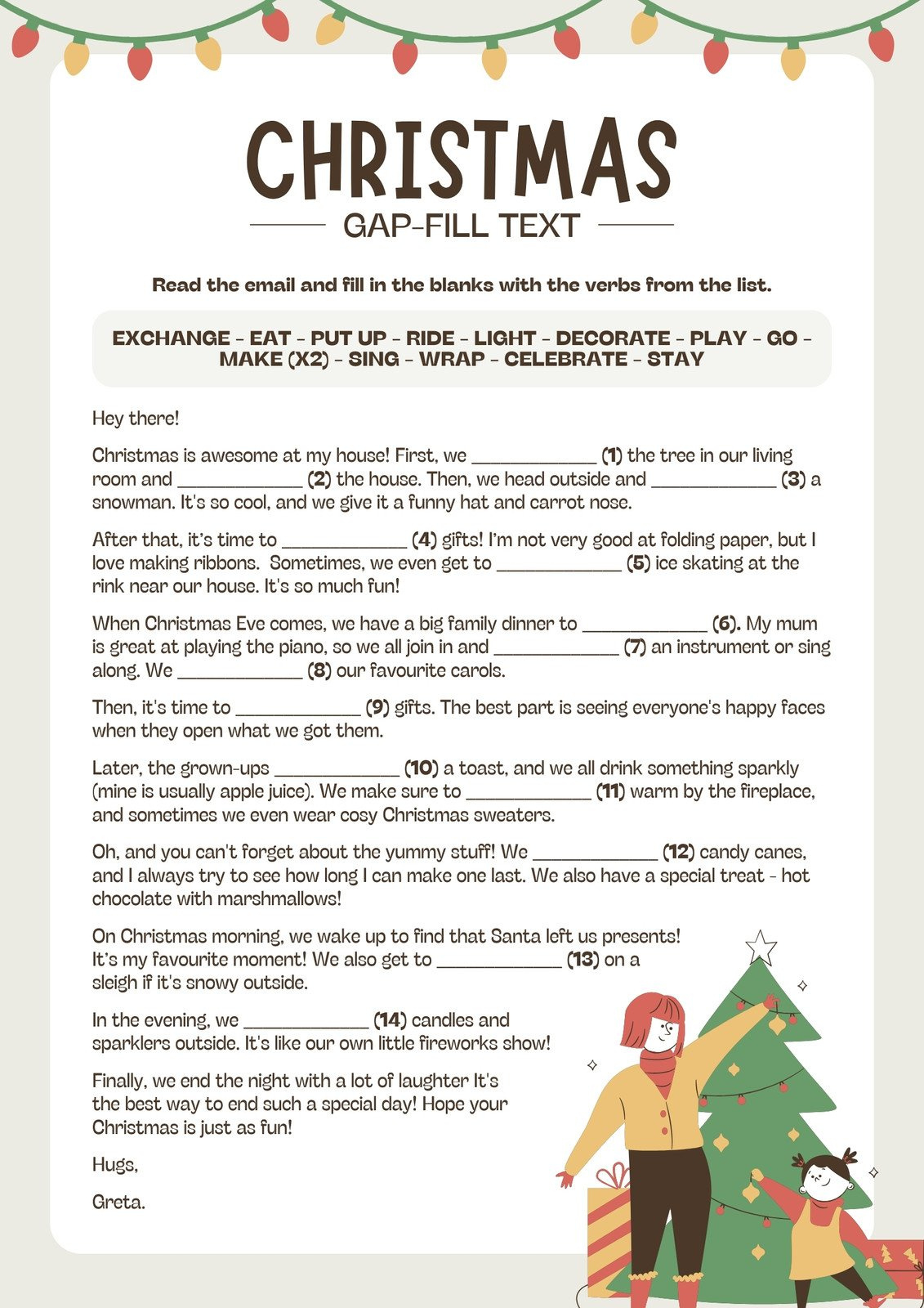 Page 2 - Free, Editable Christmas Worksheet Templates | Canva for Christmas Language Arts Worksheets