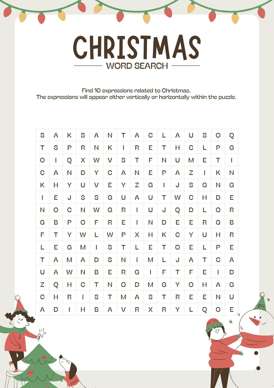 Page 2 - Free, Editable Christmas Worksheet Templates | Canva within Christmas Games Printable Worksheets