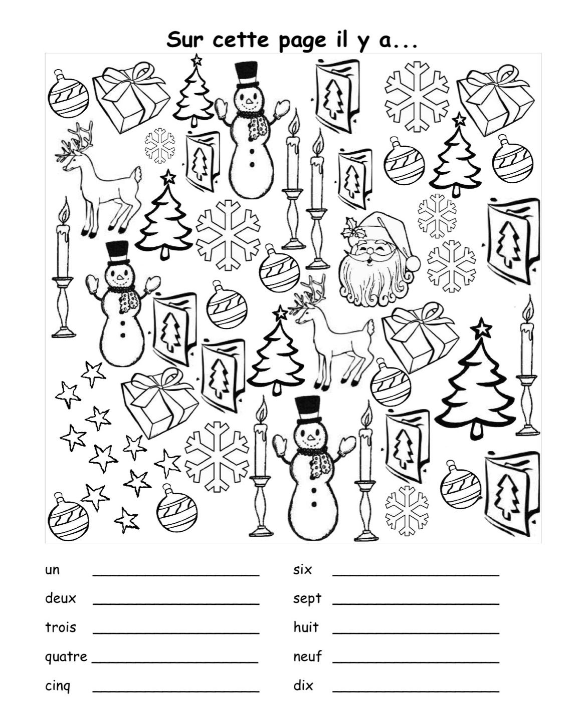 Pin Page for Christmas French Worksheets