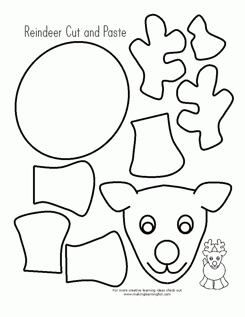 Pin Page intended for Color Cut and Paste Christmas Worksheets