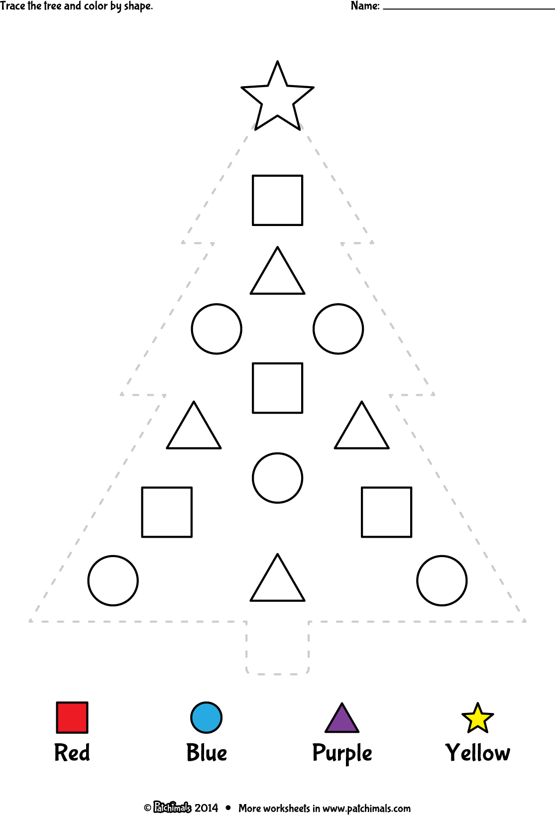 Pin Page throughout Christmas Shapes Worksheet