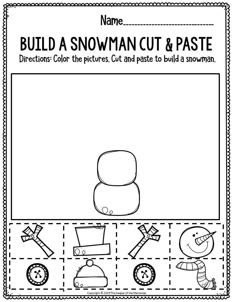 Printable Fine Motor Christmas Preschool Worksheets pertaining to Christmas Preschool Worksheets Cut and Paste