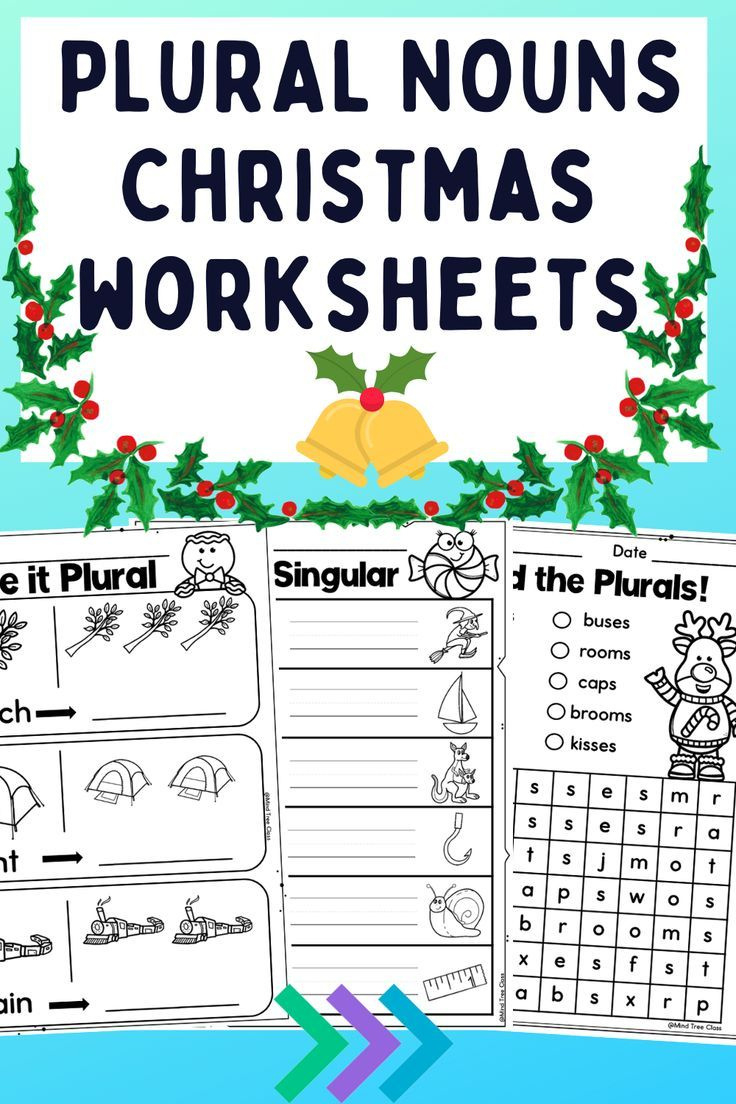 Singular And Plural Nouns Worksheets: -S Or -Es {Christmas for Christmas Nouns Worksheet