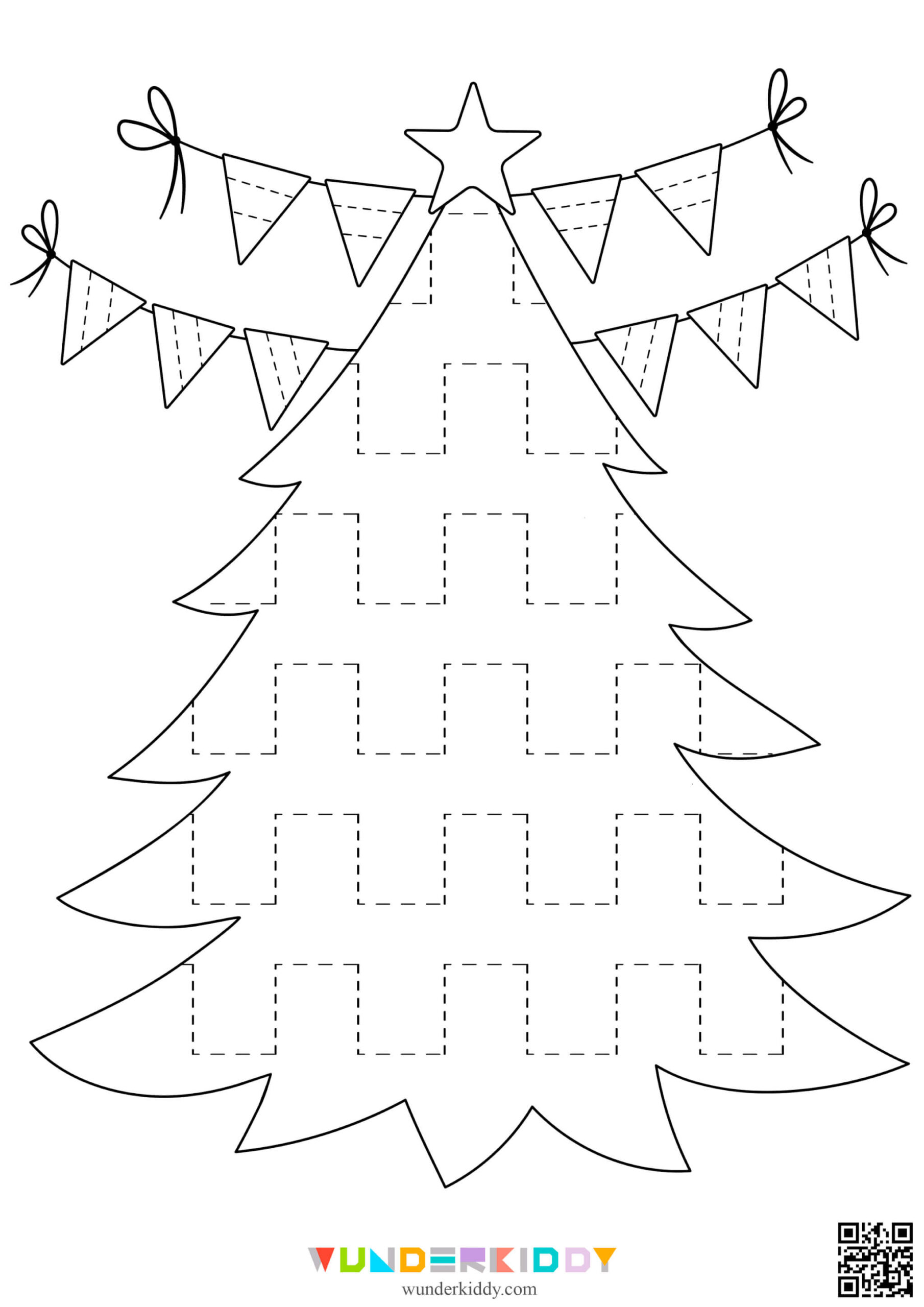 Weihnachtsübungen «Linien Nachspuren» Für Kinder Zum Ausdrucken in Christmas Tree Worksheet Printable