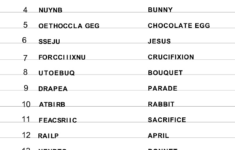 8 Free Printable Easter Word Scramble Puzzles regarding Easter Word Scramble Worksheets with Answers