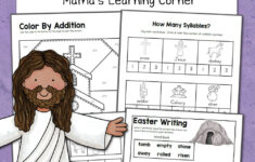 Christian Easter Worksheets For Kindergarten And 1St Grade - Mamas intended for Easter Worksheets 1St Grade