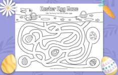 Easter Egg Maze Printable Worksheet | Mrs. Merry regarding Find the Easter Egg Worksheets