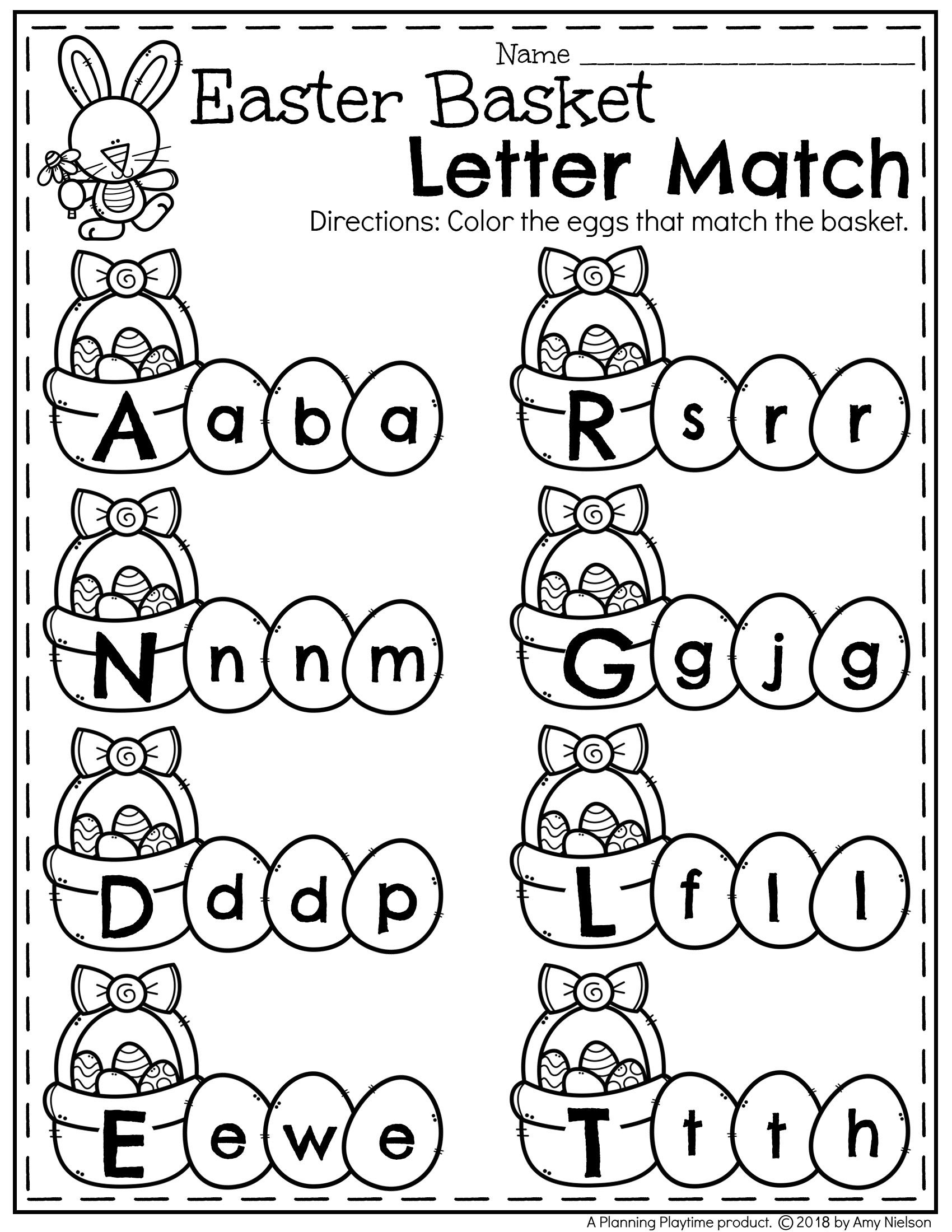 Easter Worksheets - Planning Playtime within Easter Printable Worksheets Preschool