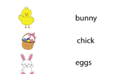 Free Preschool Easter Vocabulary Worksheet within Easter Words Worksheets