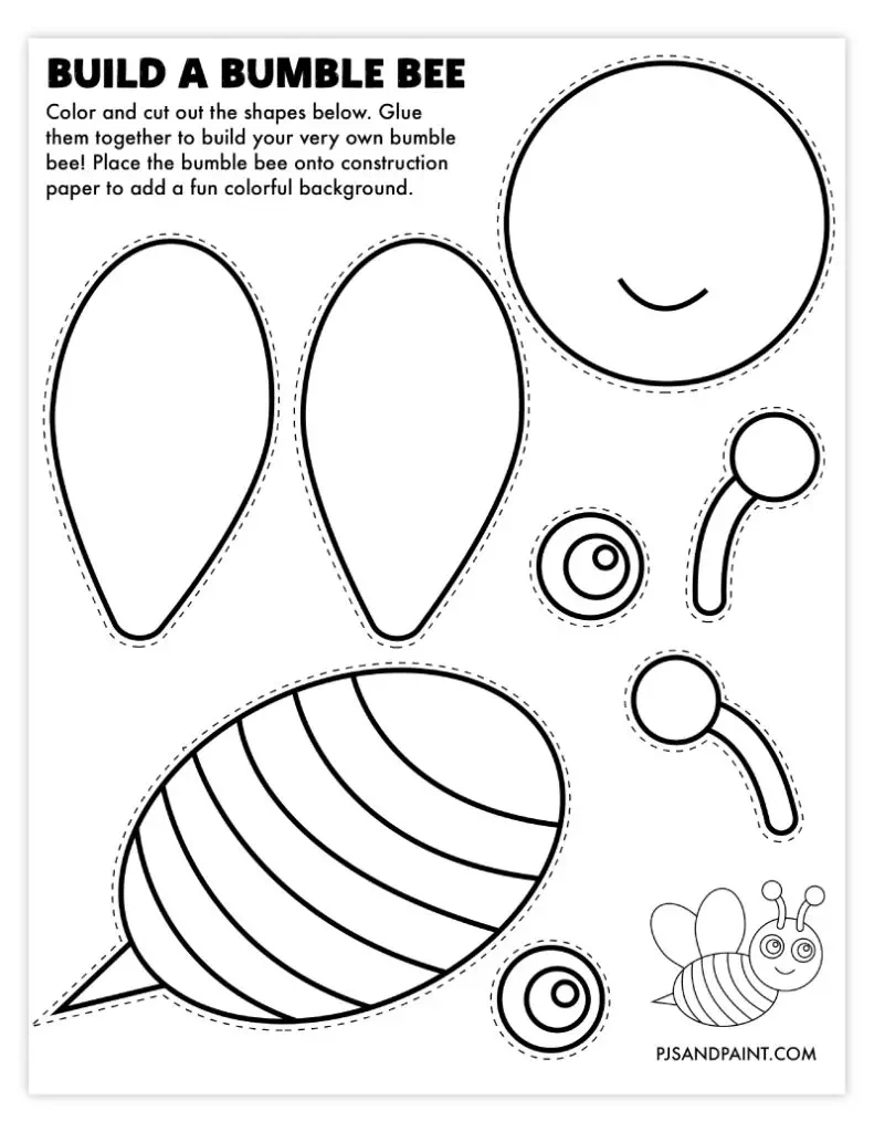 102 Free Printable &amp;quot;Build Your Own&amp;quot; Crafts - Pjs And Paint for Free Printable Arts And Crafts Worksheets