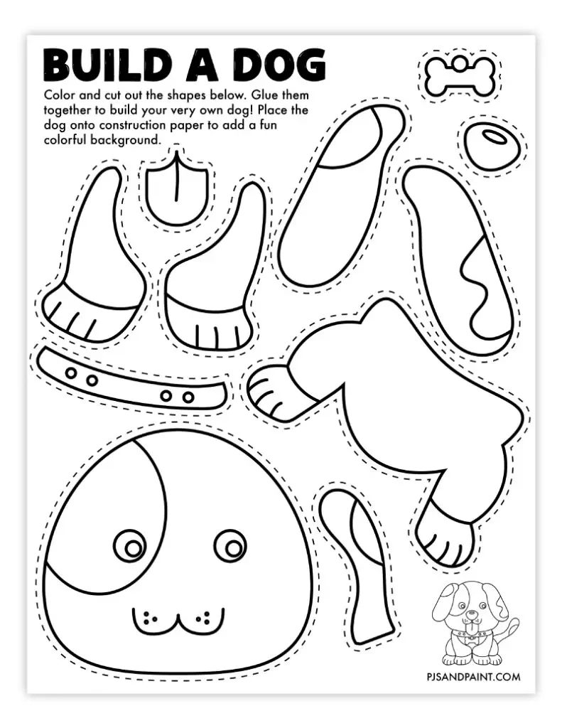 102 Free Printable &amp;quot;Build Your Own&amp;quot; Crafts - Pjs And Paint pertaining to Free Printable Arts and Crafts Worksheets
