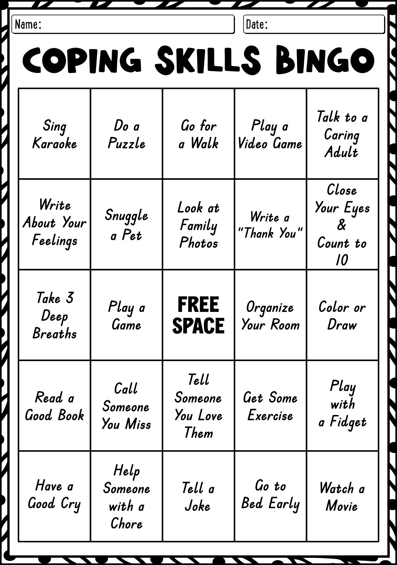 11 Free Printable Worksheets Coping Skills - Free Pdf At with Free Printable Coping Skills Worksheets For Adults