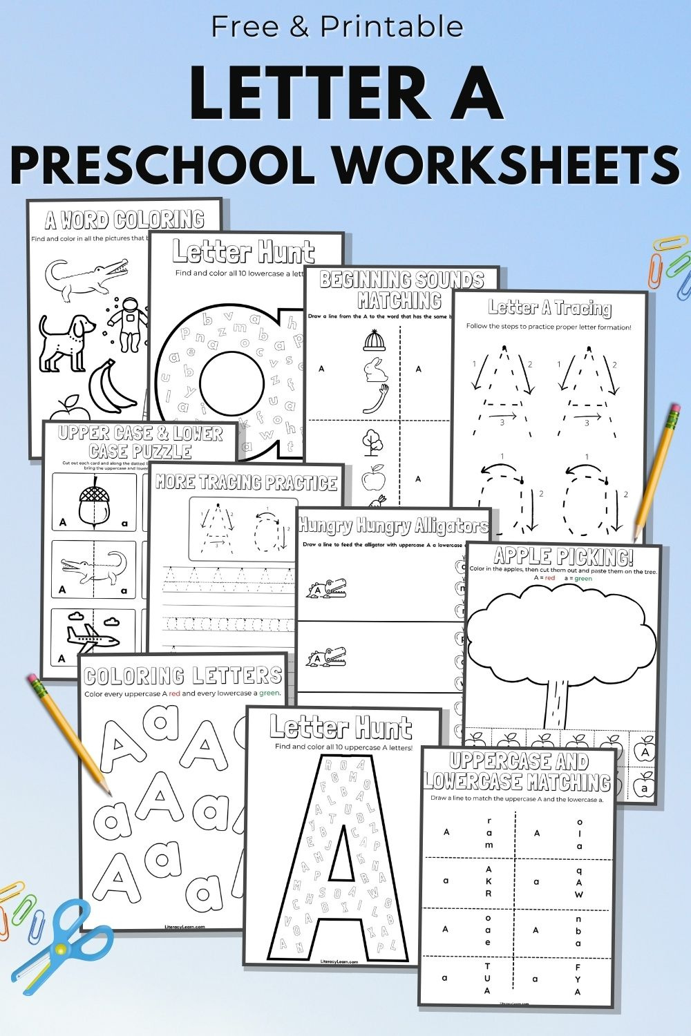 11 Letter A Worksheets For Preschool &amp;amp; K - Free Printables with regard to Free Printable Letter Worksheets For Preschoolers