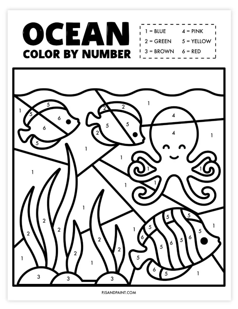 12 Free Printable Ocean Themed Activities For Kids - Pjs And Paint inside Free Printable Ocean Worksheets For Preschoolers