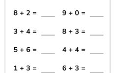 12 Printable Addition Worksheets - Single Digit Addition, Maths regarding Free Printable Single Digit Addition Worksheets