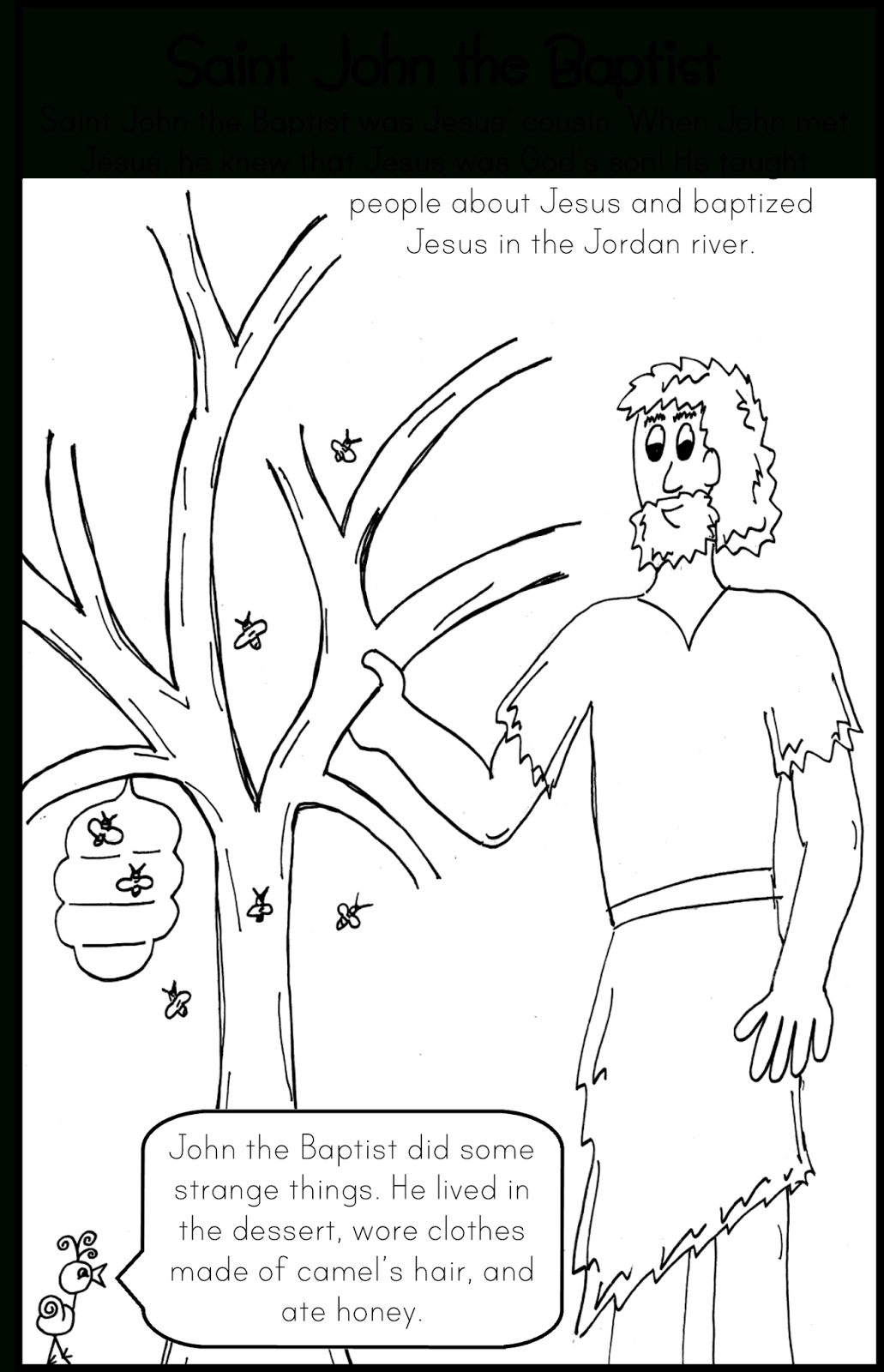 13 John The Baptist Ideas | John The Baptist, Baptists, Sunday regarding Free Printable John the Baptist Worksheets