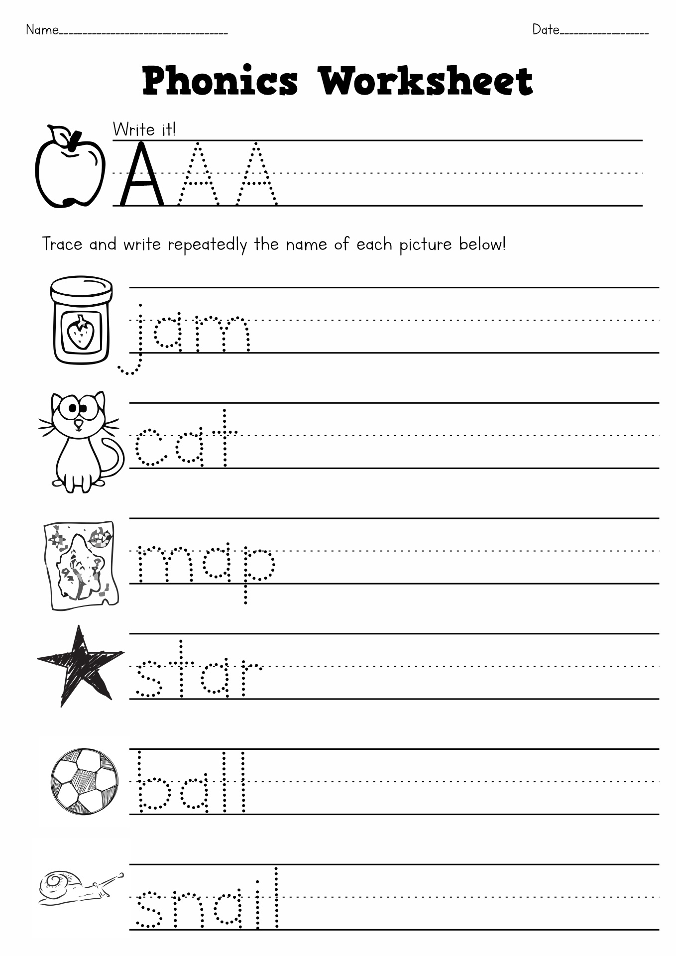 14 Free Printable Phonics Worksheets First Grade - Free Pdf At in Free Printable Worksheets For 1st Graders