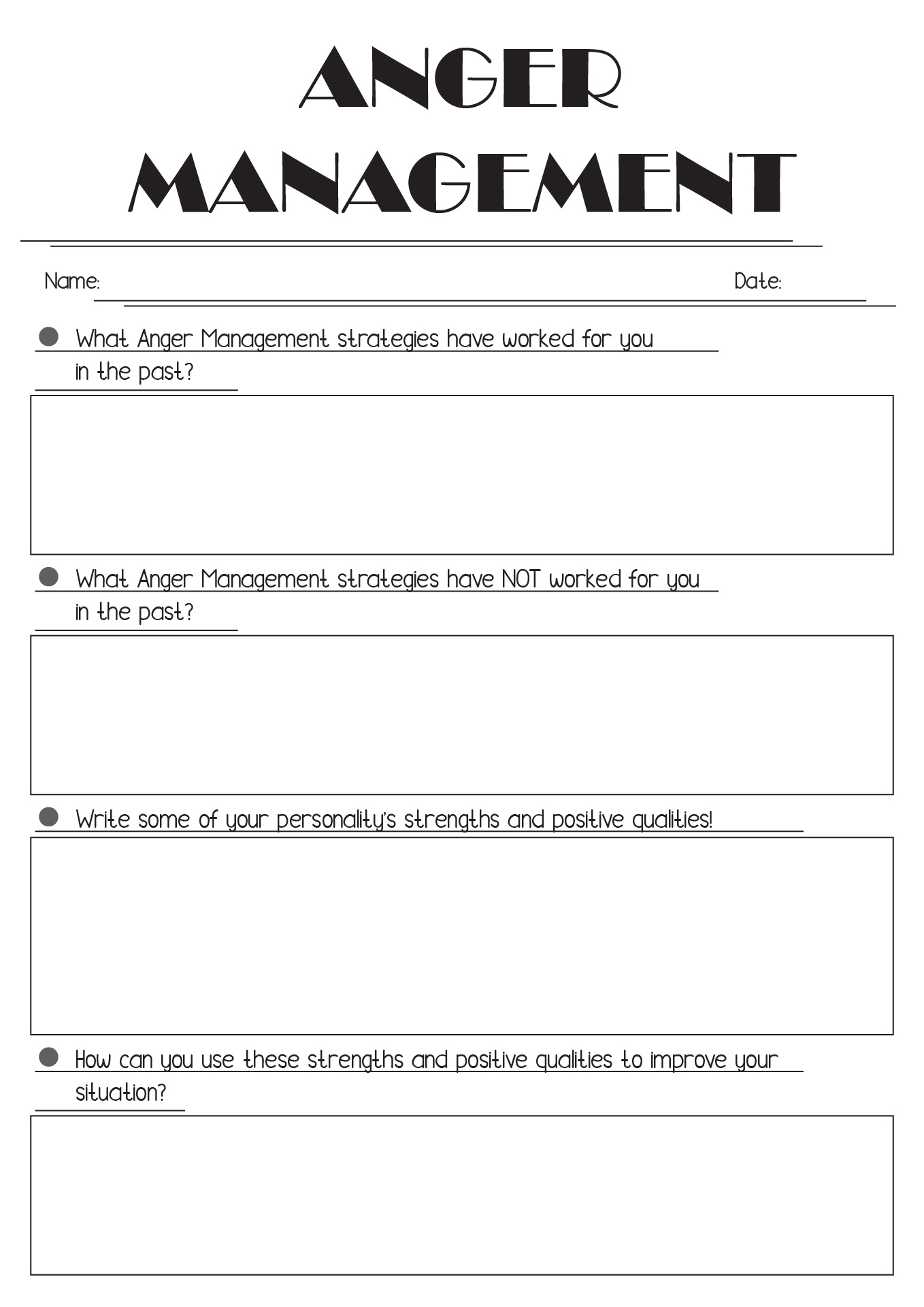 15 Anger Coping Worksheets - Free Pdf At Worksheeto intended for Free Printable Anger Management Worksheets For Adults