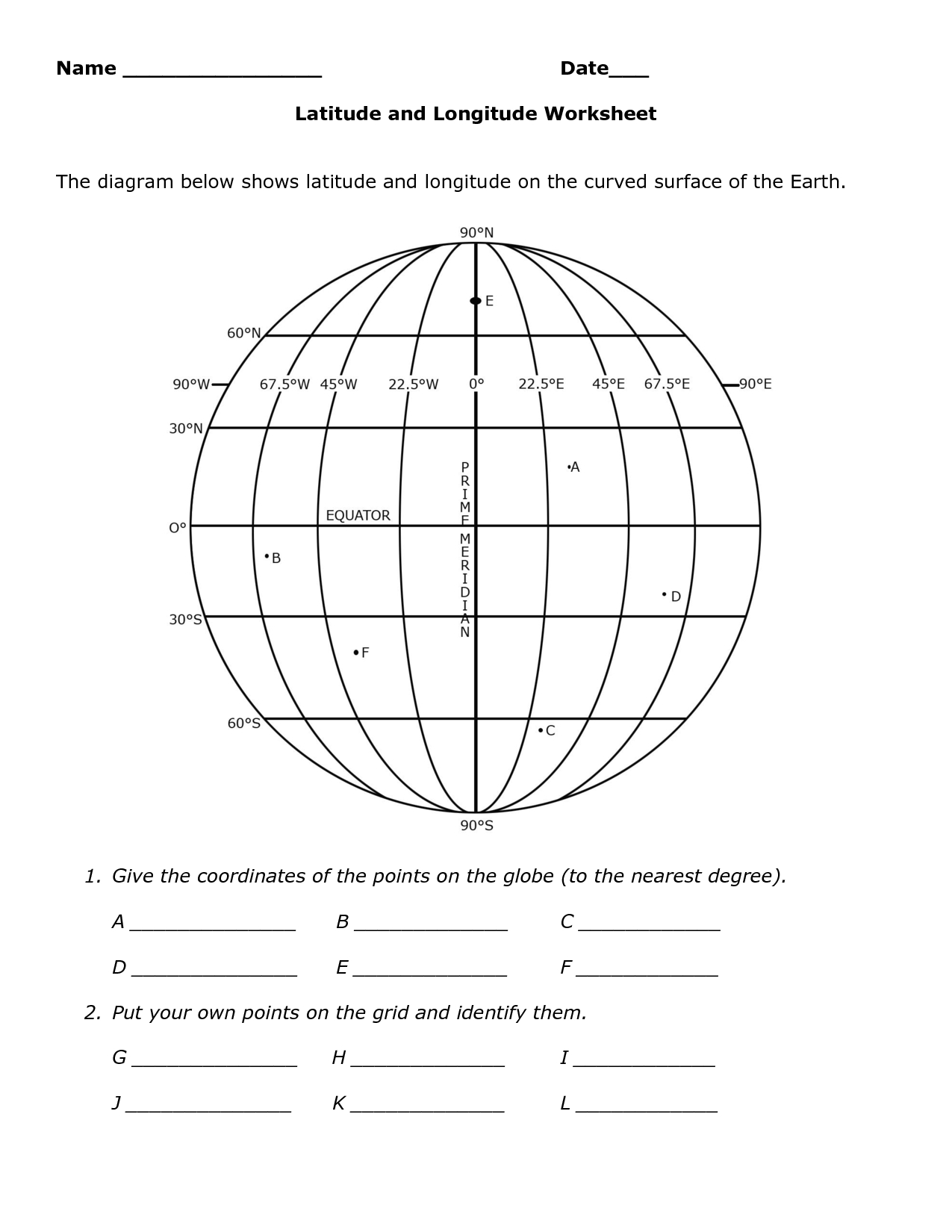 15 Latitude And Longitude Map Worksheet throughout Free Printable Worksheets On Latitude And Longitude