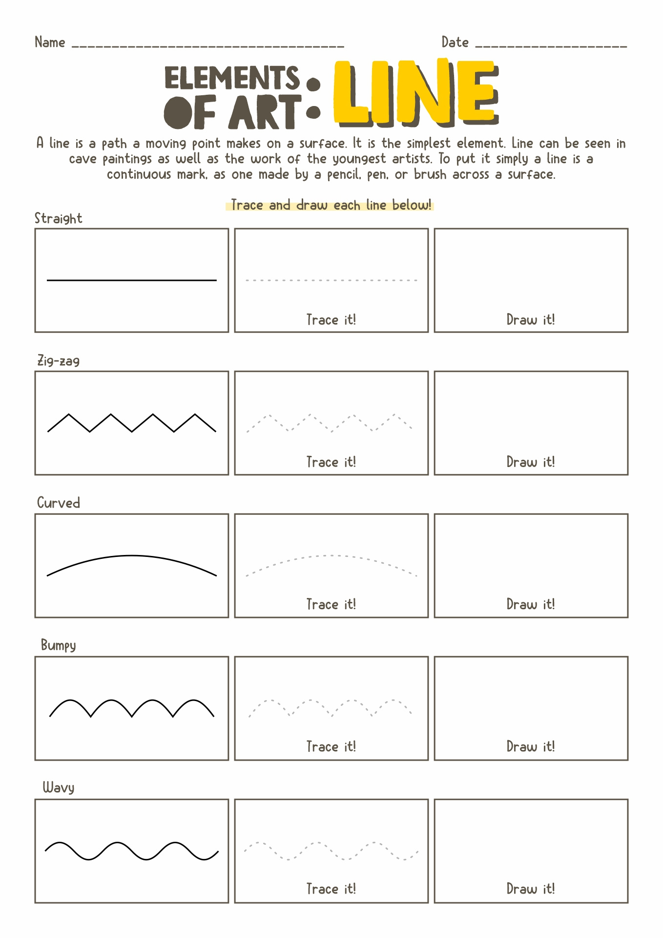 19 Art Handouts And Worksheets - Free Pdf At Worksheeto pertaining to Free Printable Elements of Art Worksheets