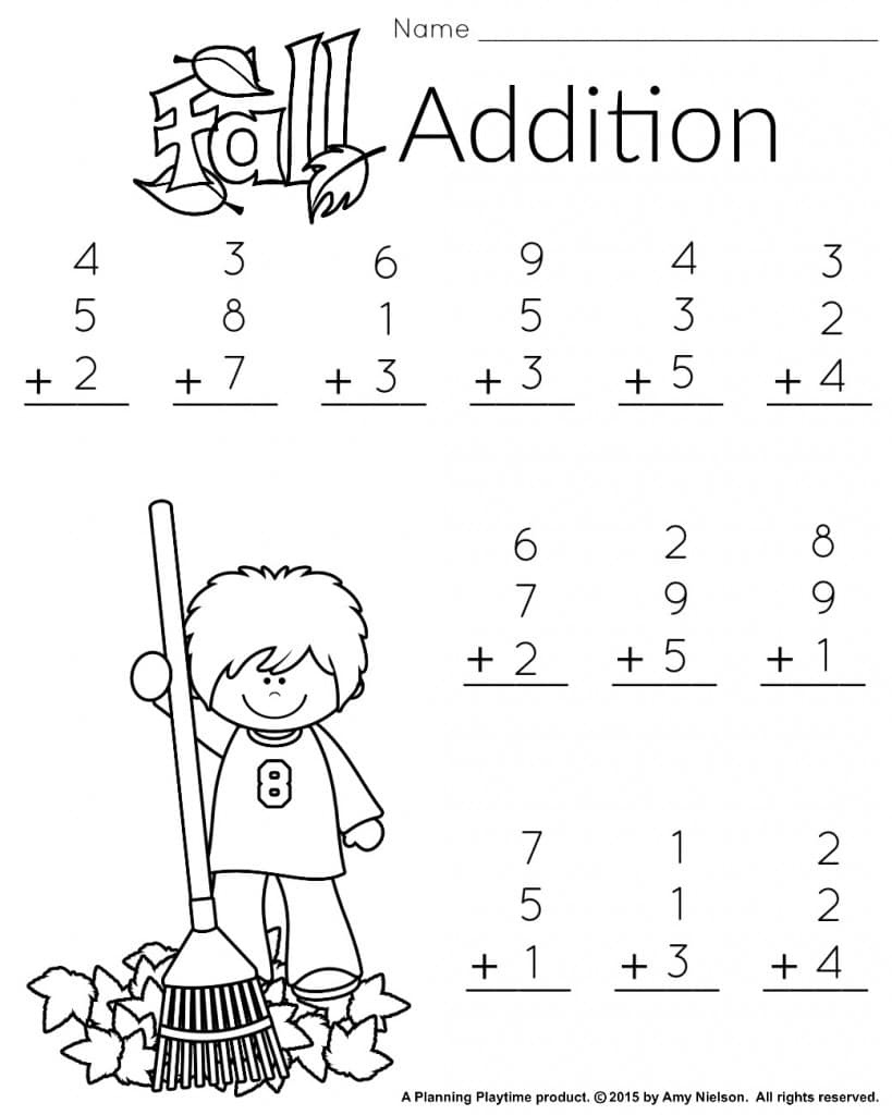 1St Grade Math And Literacy Worksheets With A Freebie! - Planning regarding Free Printable Math Worksheets For 1st Graders