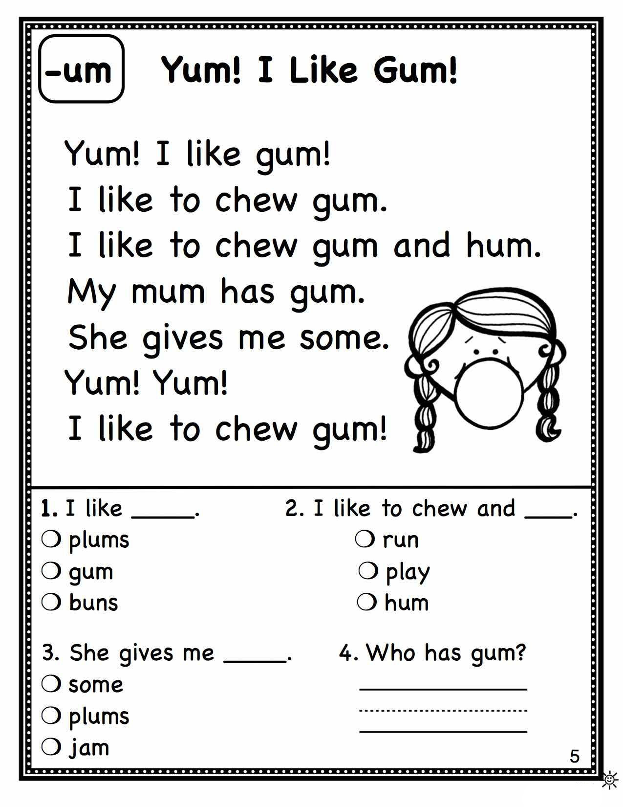 1St Grade Reading Worksheets - Best Coloring Pages For Kids within Free Printable 1St Grade Reading Worksheets