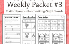 1St Grade Weekly Worksheet Packet #3 - Mamas Learning Corner regarding First Grade Free Printable Worksheets