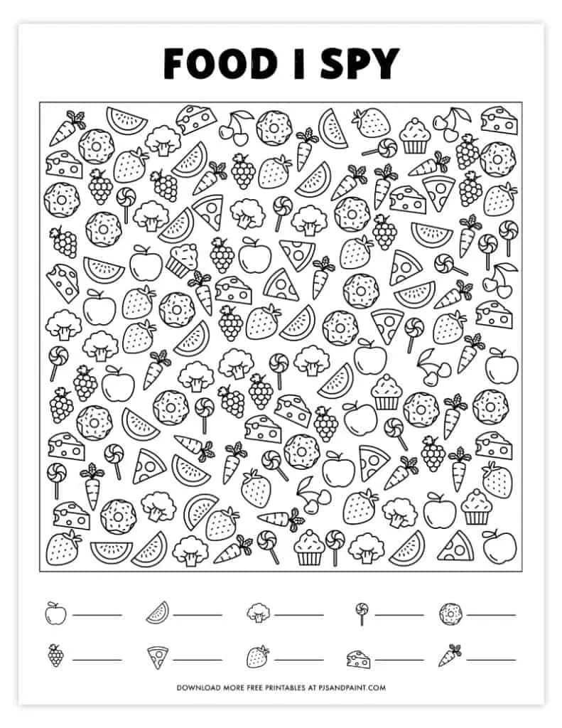 28 Free Printable I Spy Games - Pjs And Paint regarding I Spy Worksheets Free Printable