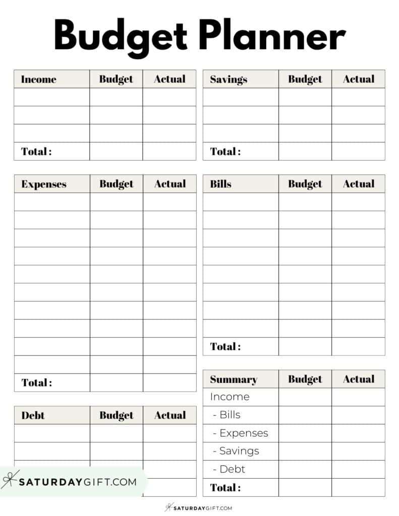 37 Budget Planners &amp;amp; Trackers - Cute &amp;amp; Free Printables pertaining to Free Printable Budgeting Worksheets