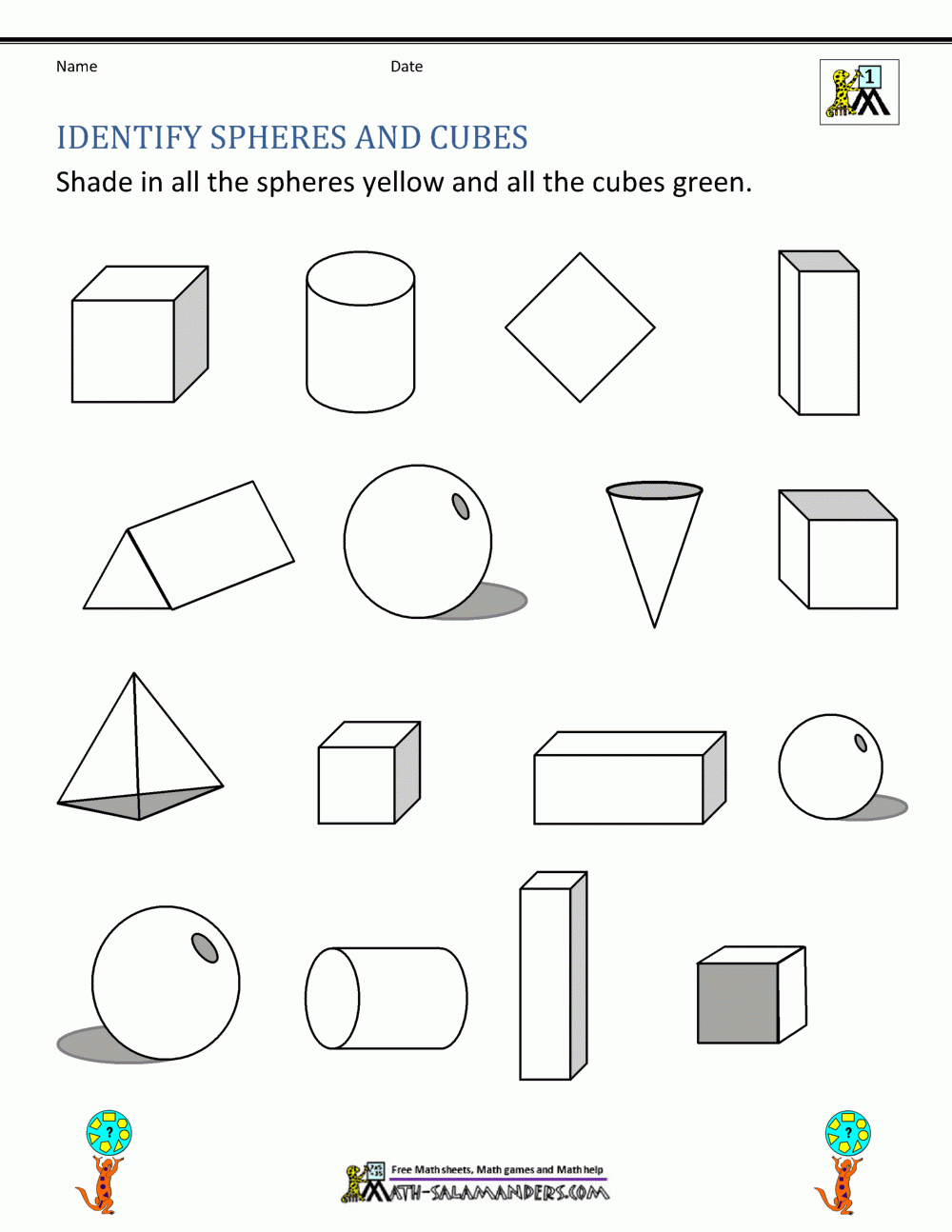 3D Shapes Worksheets with Free Printable 3D Shapes Worksheets For Kindergarten