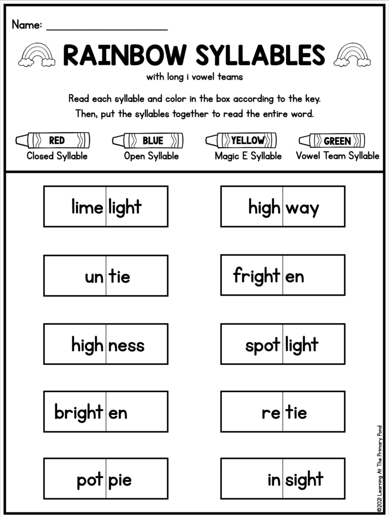 4 Engaging Activities For Teaching Multisyllabic Words - Learning with Free Printable Multisyllabic Words Worksheets