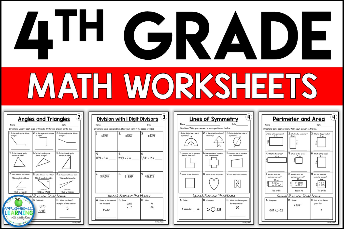 4Th Grade Common Core Math Worksheets - Printable - Appletastic throughout Math Worksheets For 4Th Graders Free Printable