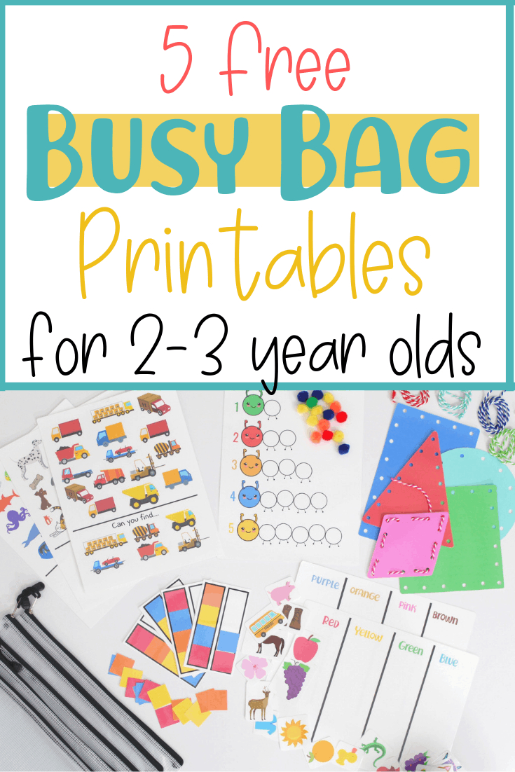 5 Free Busy Bag Printable Activities For Toddlers - Little pertaining to Free Printable Worksheets For 2-3 Year Olds