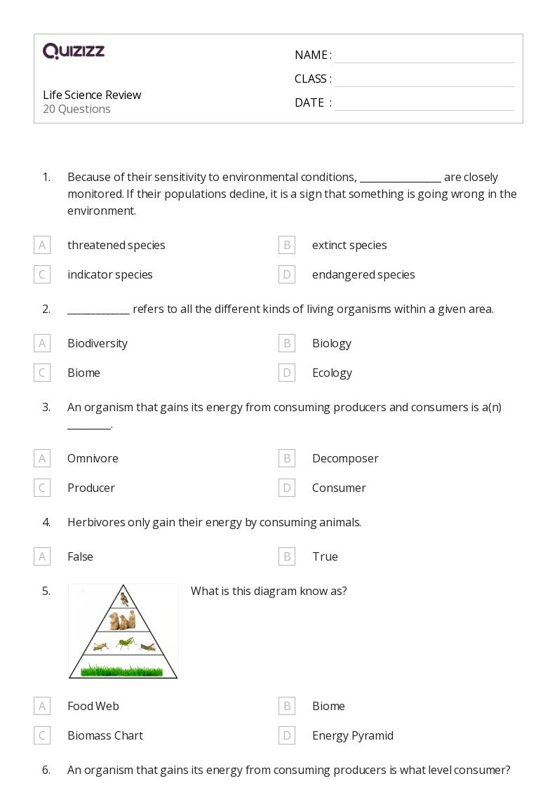 50+ Life Science Worksheets For 7Th Year On Quizizz | Free with Free Printable 7Th Grade Science Worksheets
