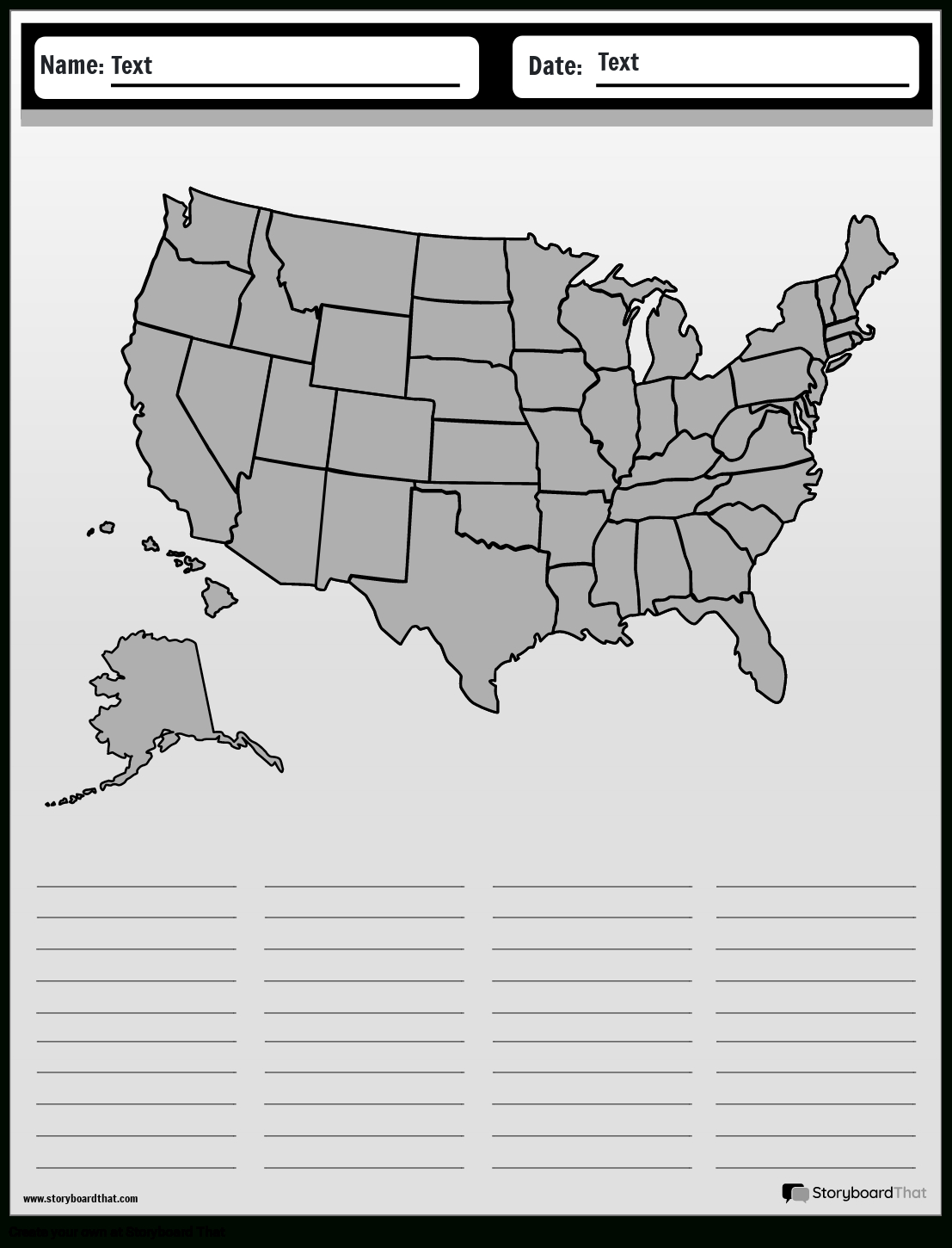 50 States Worksheets: Create &amp;amp; Print With Storyboard That with regard to Free Printable 50 States Printable Worksheets