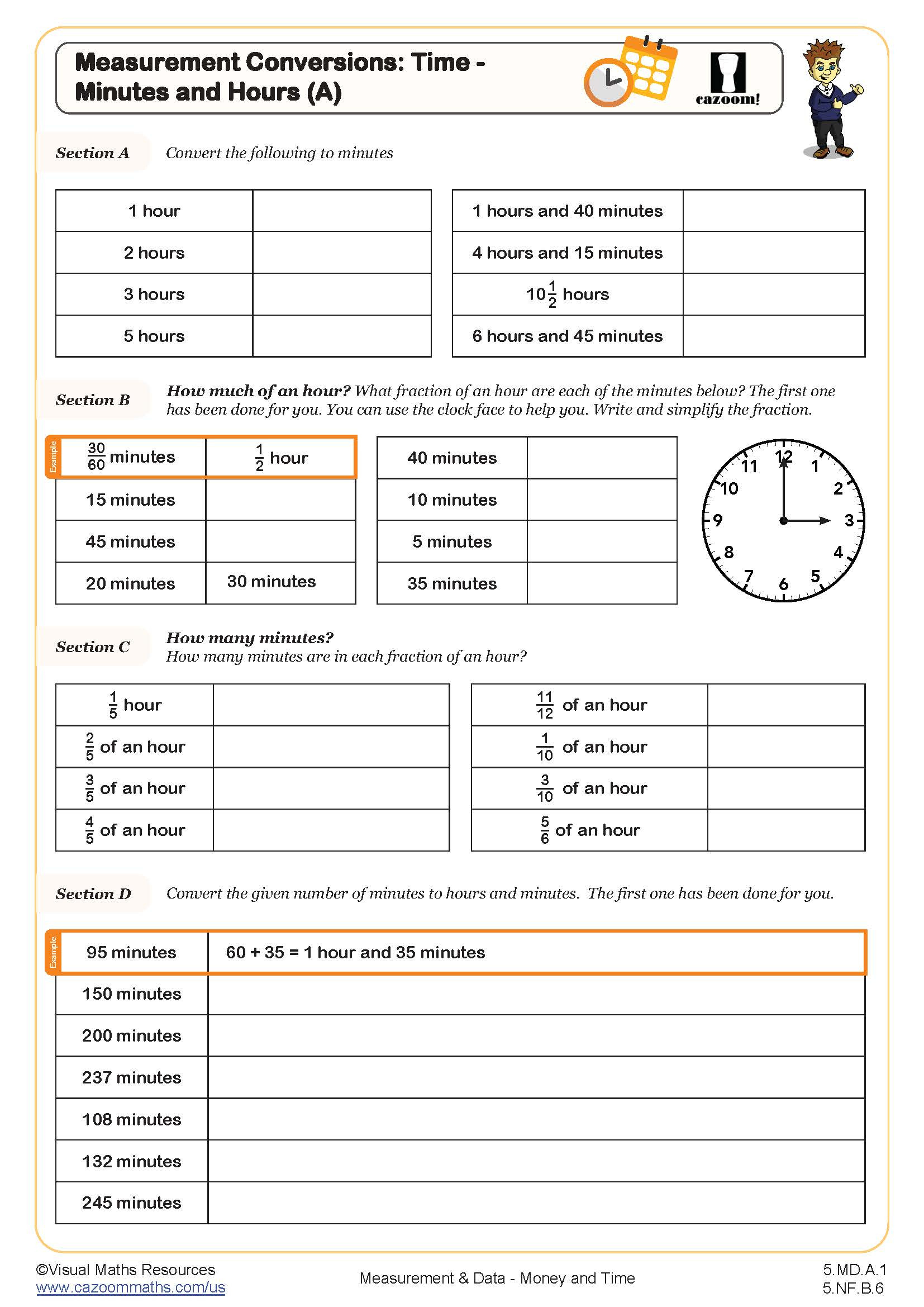 5Th Grade Math Worksheets Pdf | Printable Pdf Worksheets | Cazoom Math within Free Printable 5Th Grade Worksheets
