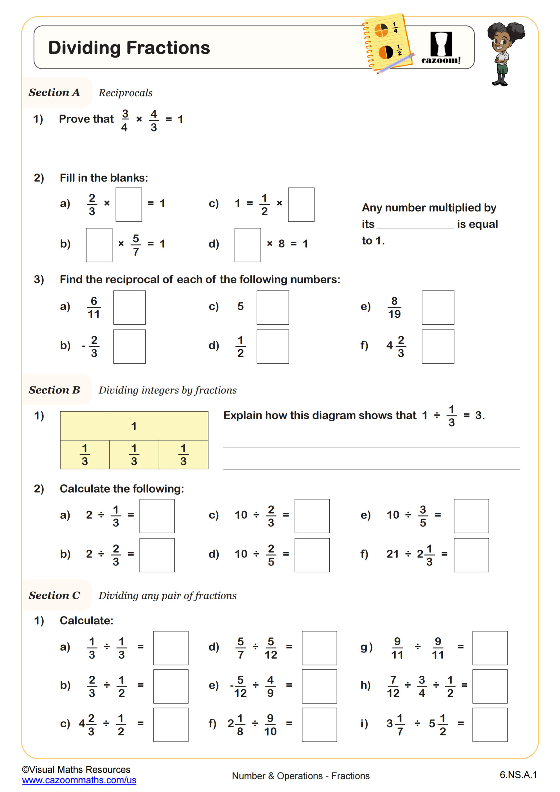 6Th Grade Math Worksheets | Printable Pdf Worksheets | Cazoom Math pertaining to Free Printable Math Worksheets For 6th Grade