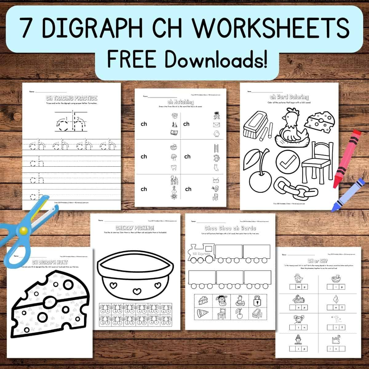 7 Free Ch Worksheets For Digraph Learning - Literacy Learn for Free Printable Digraph Worksheets