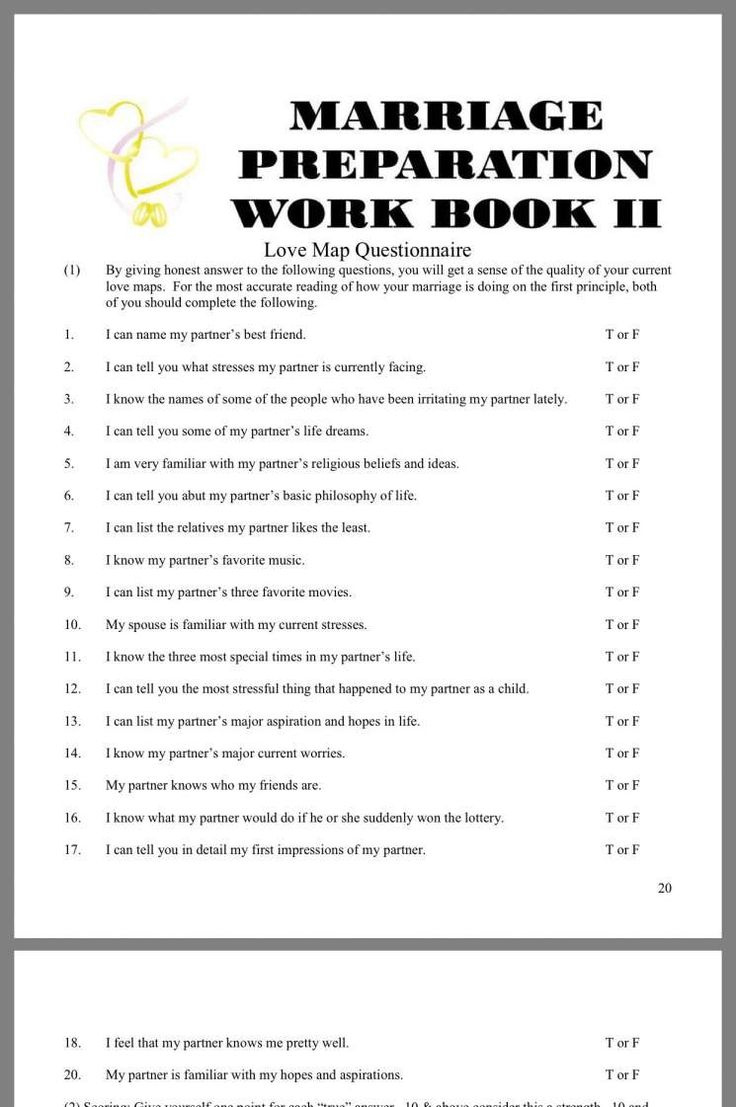 7+ Marriage Advice Worksheet Kindergarten in Free Printable Pre Marriage Counseling Worksheets