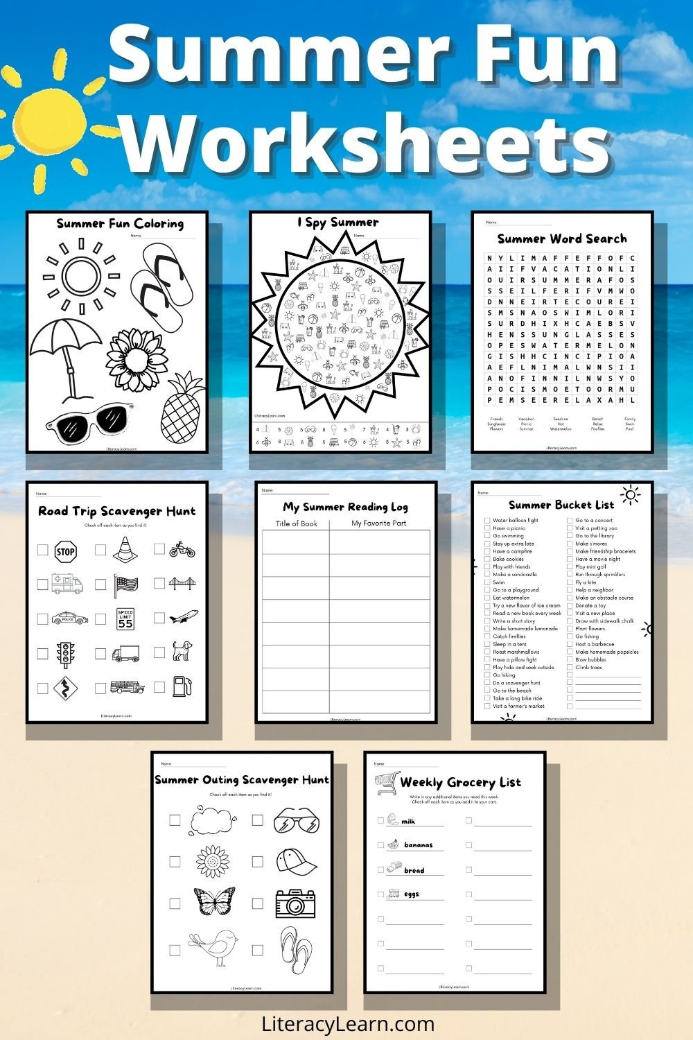 8 Summer Fun Worksheets For Preschool Through Second Grade - Free within Free Printable Worksheets For 2nd Graders