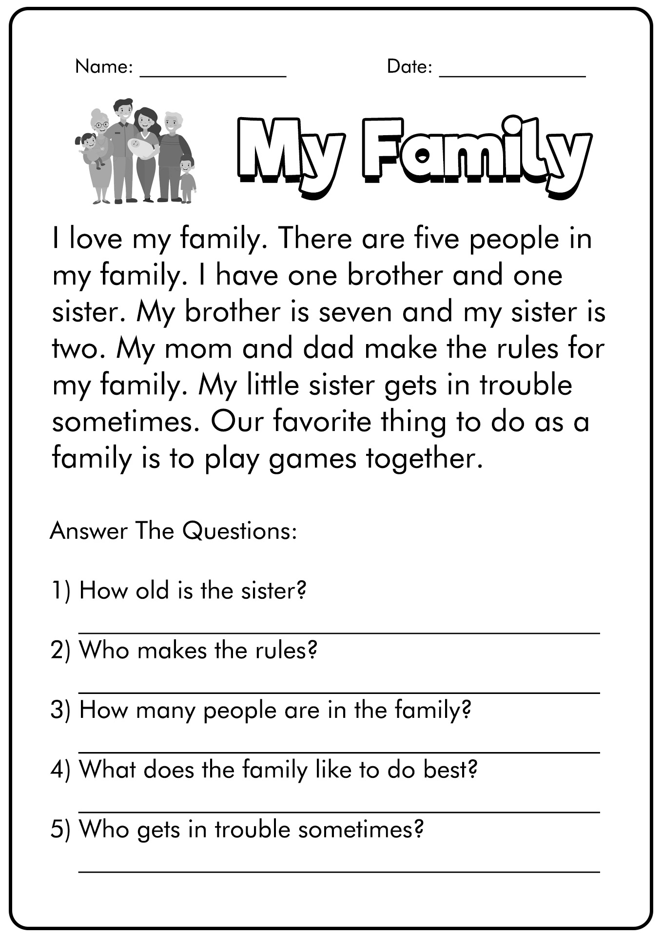 9 First Grade Reading Comprehension Worksheets - Free Pdf At inside Free Printable First Grade Reading Worksheets