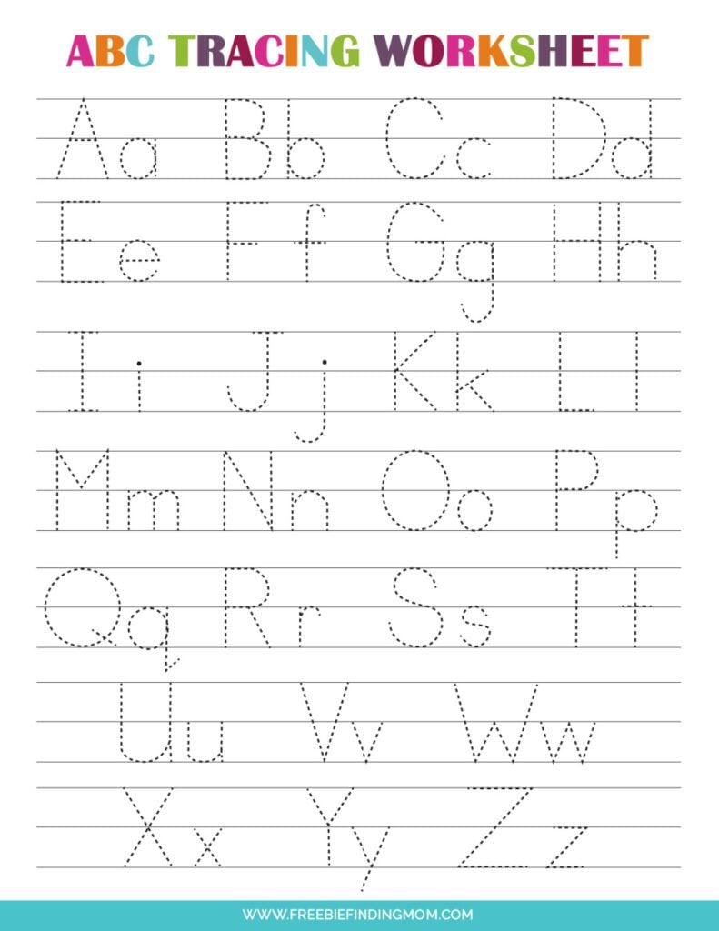 Abc Letters Printable Tracing Worksheets for Free Printable Preschool ABC Worksheets