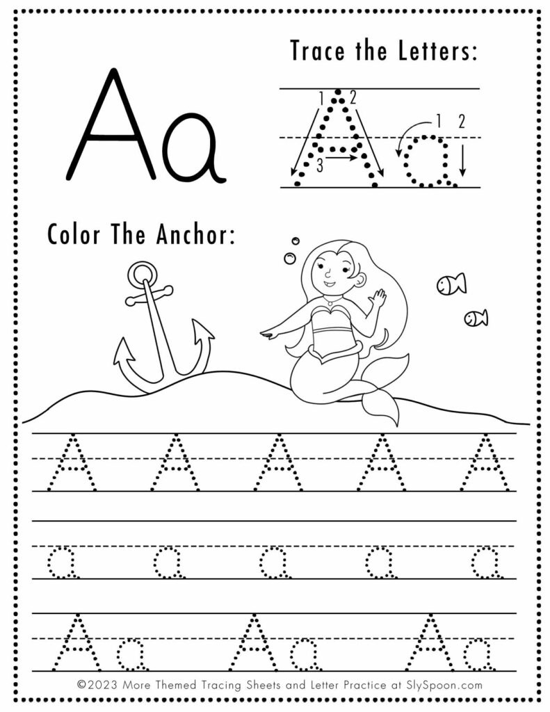 Abc Tracing Worksheets - Sly Spoon throughout Free Printable Tracing Letter A Worksheets