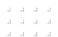 Addition Worksheets (Free Printable Easy Math Problems) – Free within Free Printable Single Digit Addition Worksheets