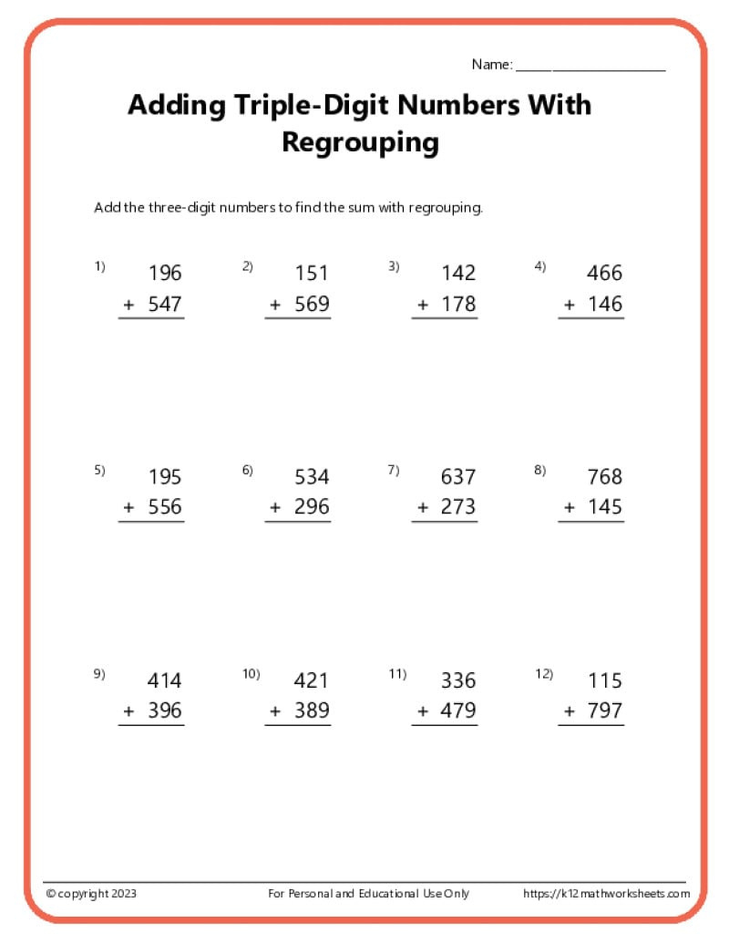 Addition Worksheets - K12 Math Worksheets for Addition Worksheets Free Printable