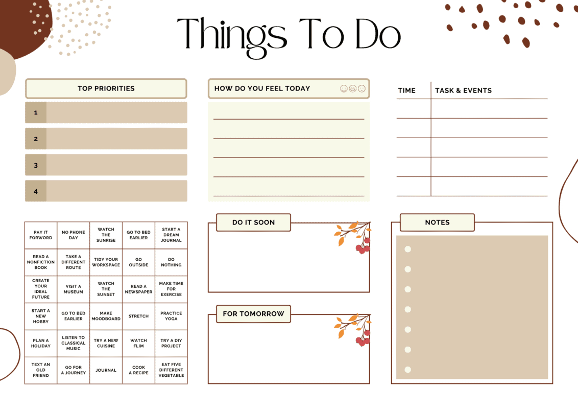 Adhd To-Do List Templates For Better Organization (45 Free Pdfs) inside Free Printable Adhd Worksheets