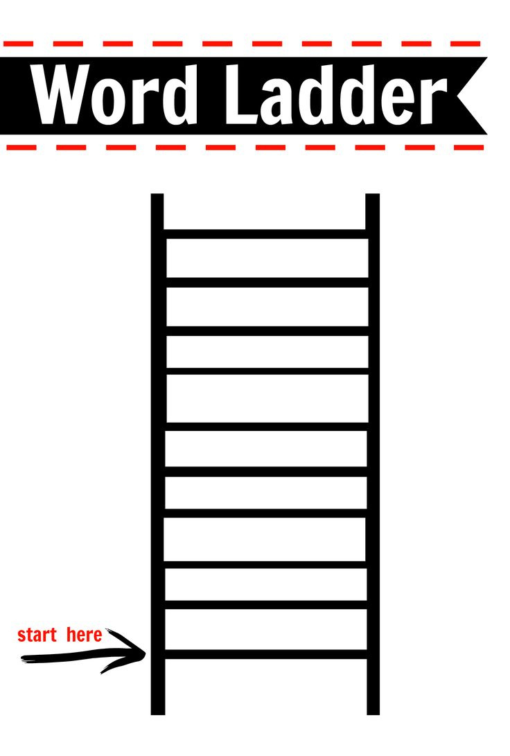 After School Activity - Word Ladders Printable { Free } for Free Printable Word Ladder Worksheets