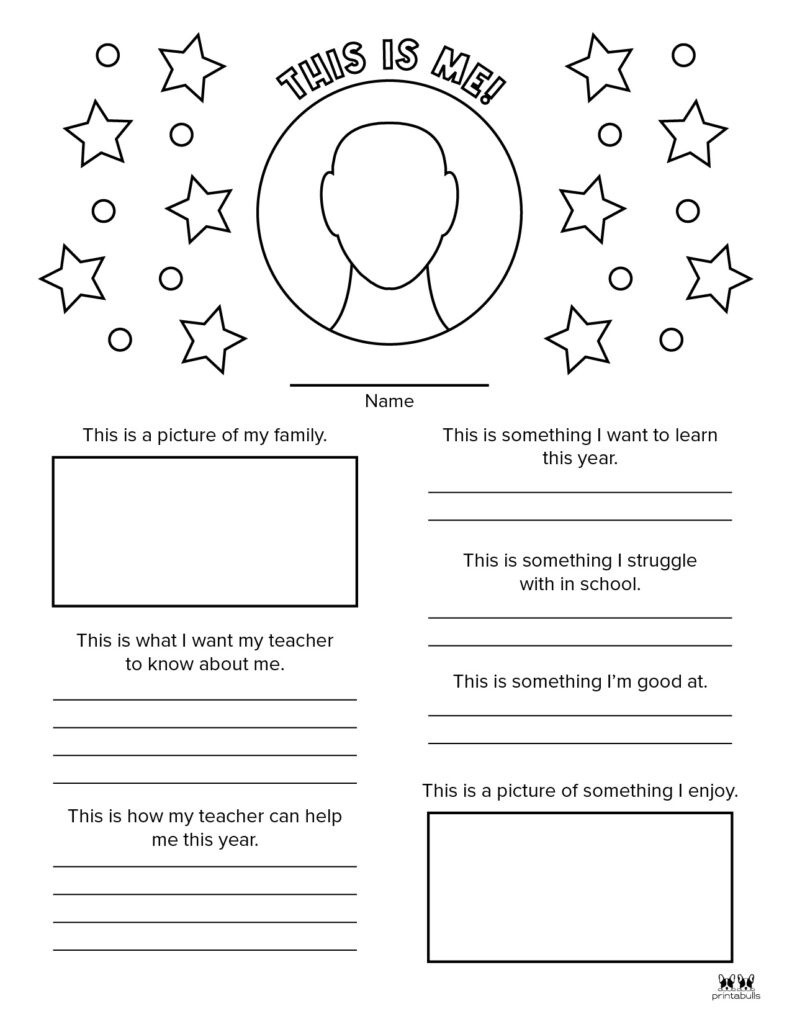 All About Me Printable Worksheets - 50 Free Printables intended for Free Printable Worksheets For Middle Schoolers